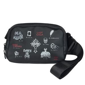 LADY GAGA MAYHEM BALL VIP MERCH FANNY PACK BAG – BLACK – ADJUSTABLE STRAP